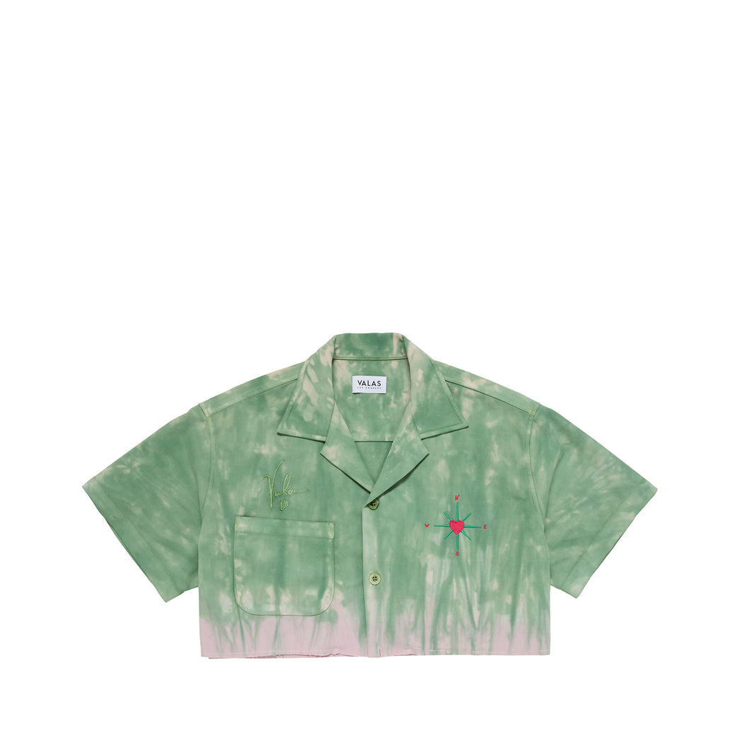 Cropped Tie Dye Bowler Shirt