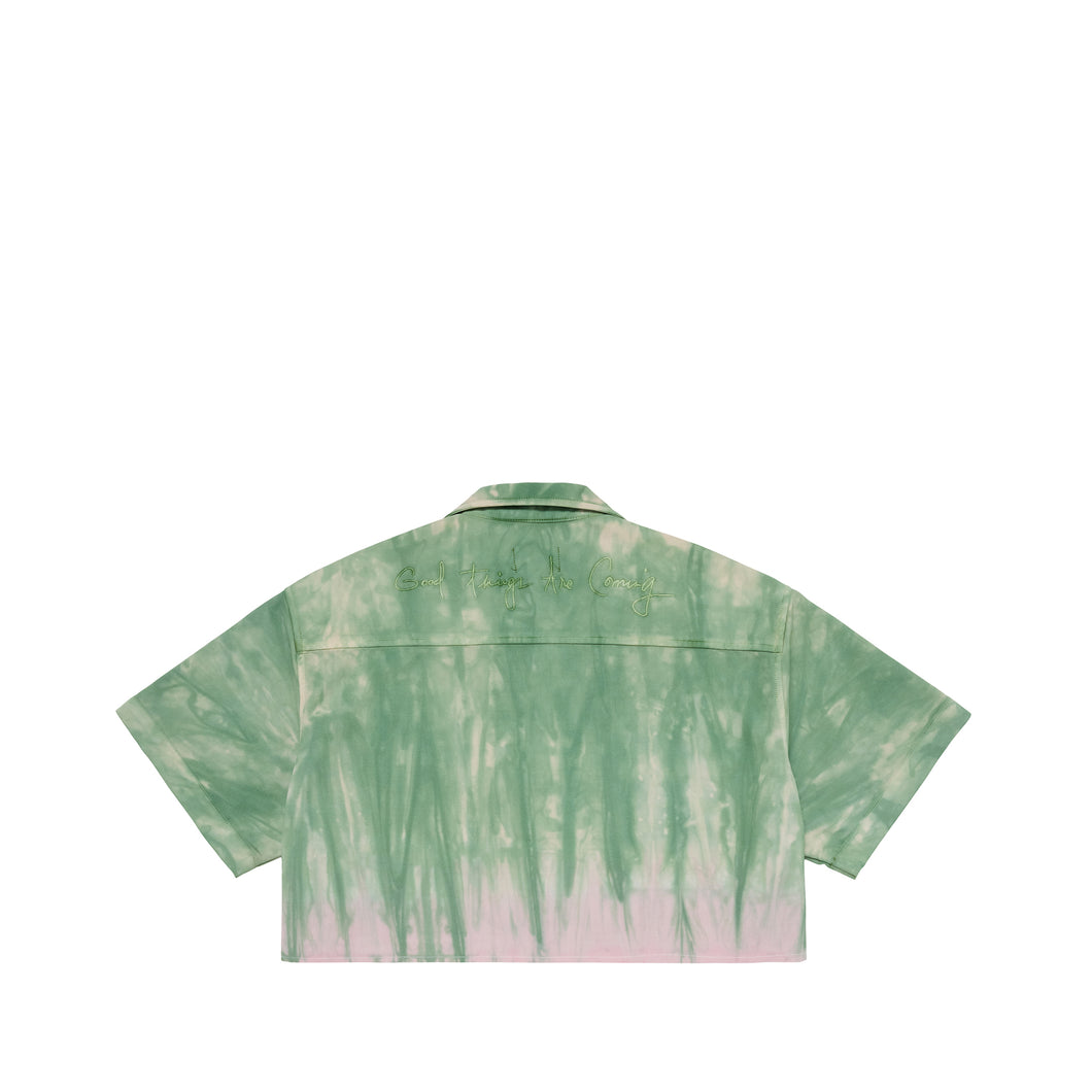 Cropped Tie Dye Bowler Shirt
