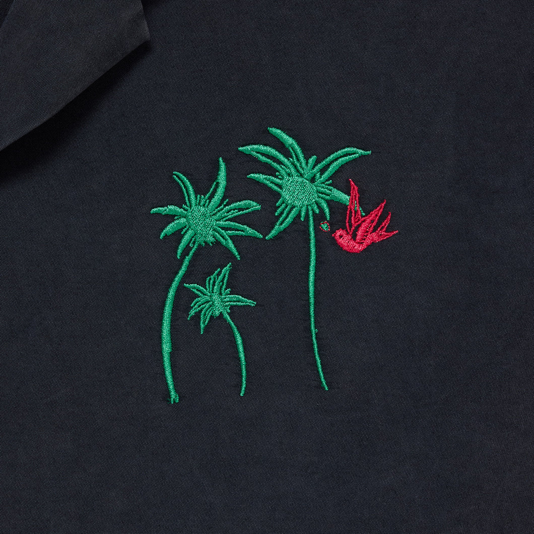 Cropped Palm Trees Bowler Shirt