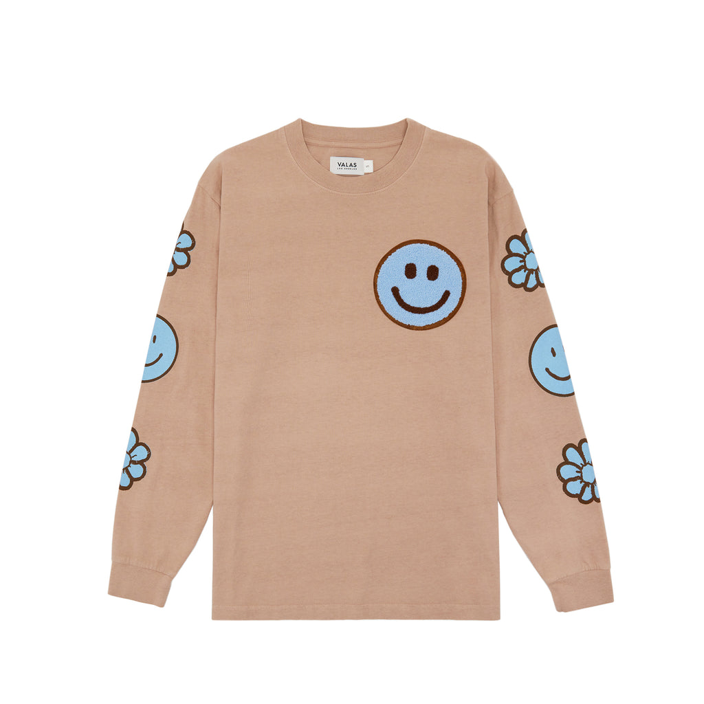 Smiley Patch Long Sleeve Tee – Valas Los Angeles