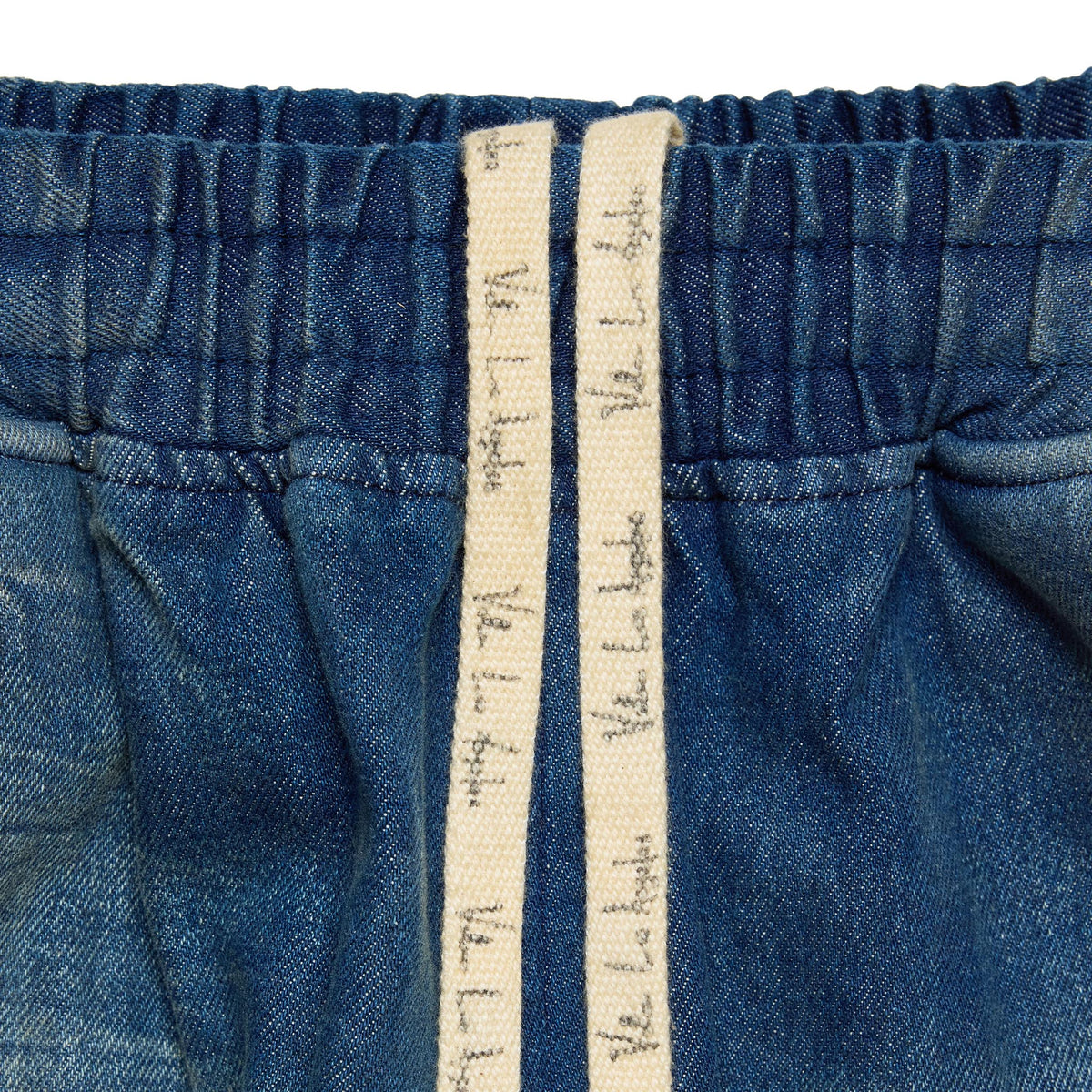 Washed Denim Flared Pants