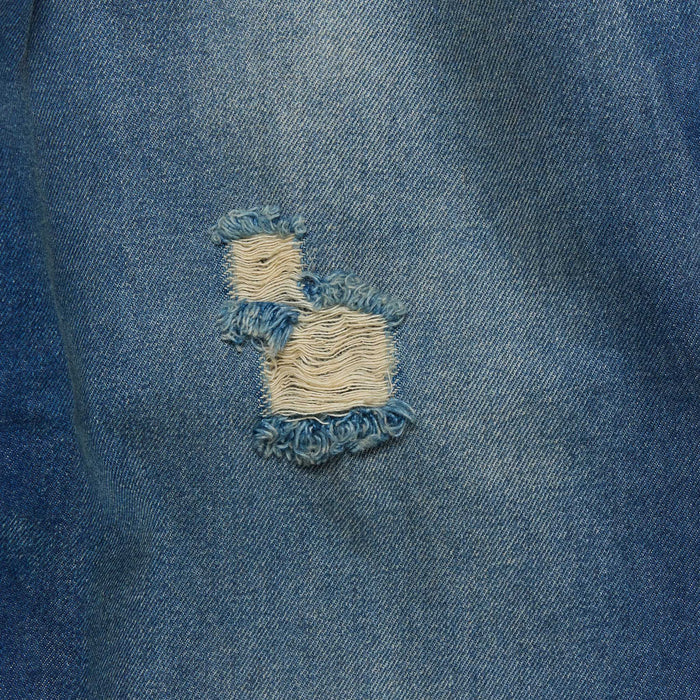 Washed Denim Flared Pants