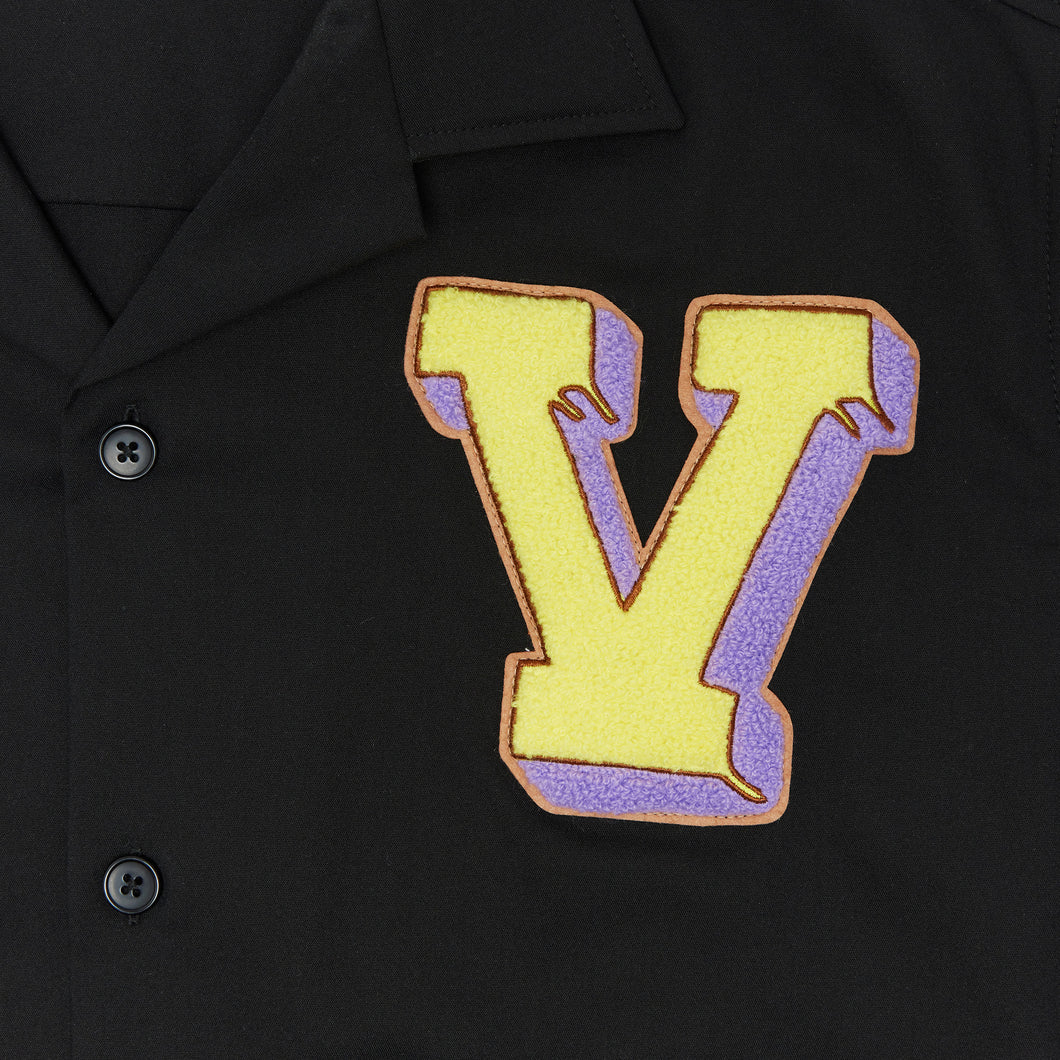 Cropped Varsity V Bowler Shirt