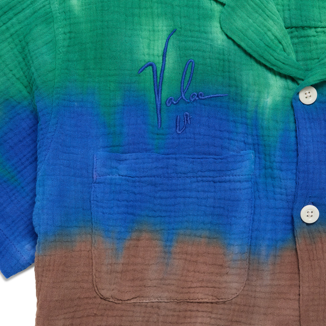 "Earth" Cropped Tie Dye Bowler Shirt
