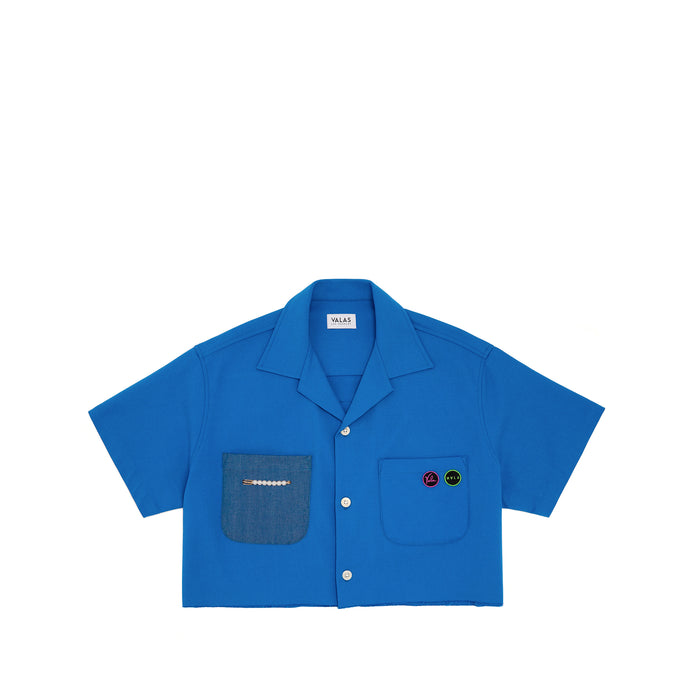 MVLA Collab | Cropped Have A Nice Day Bowler Shirt