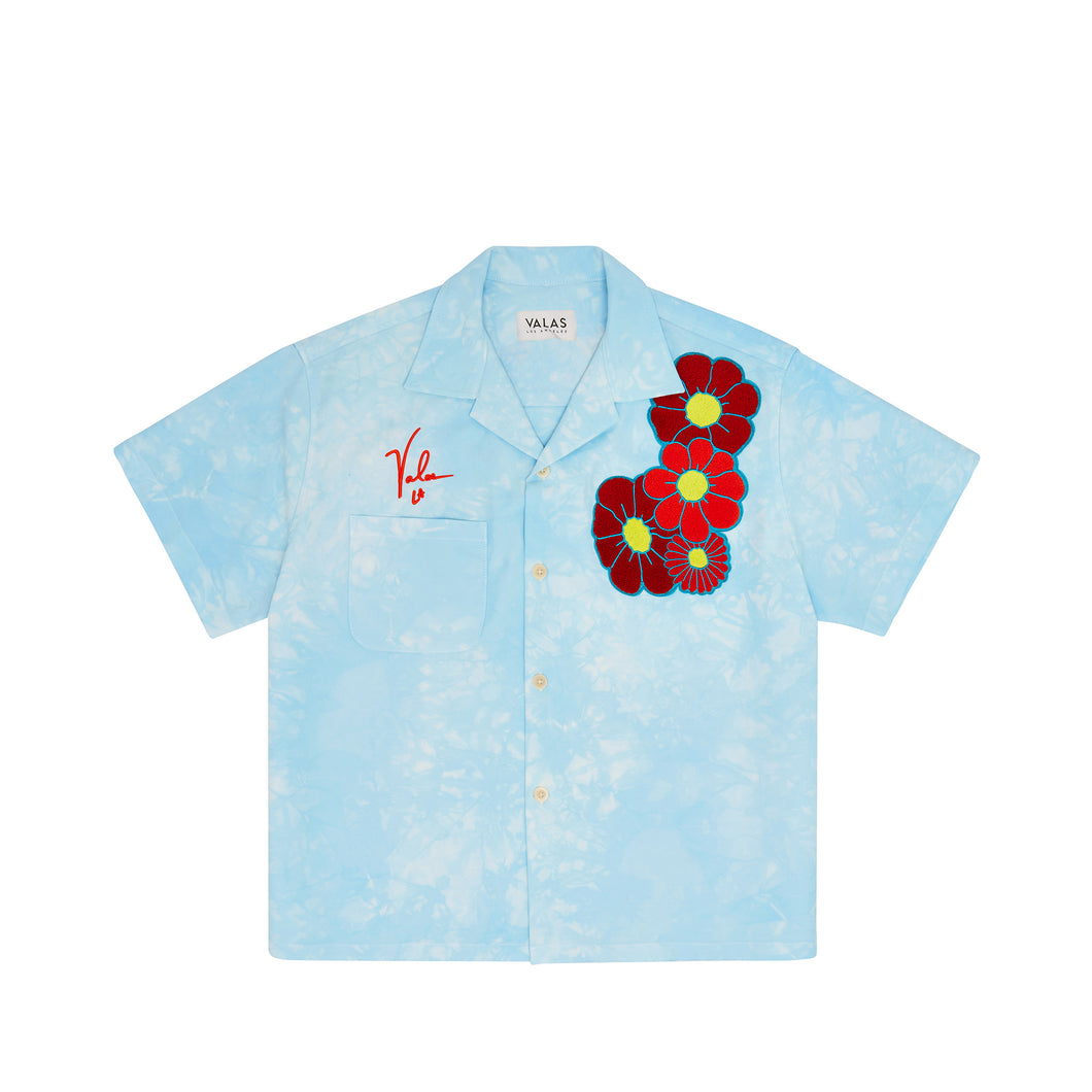 Tie Dye Flower Bowler Shirt